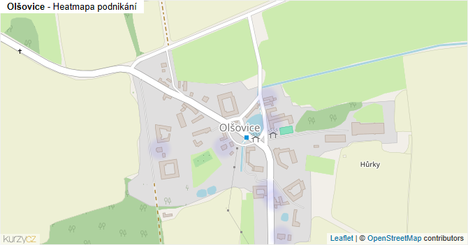 Olšovice - mapa podnikání