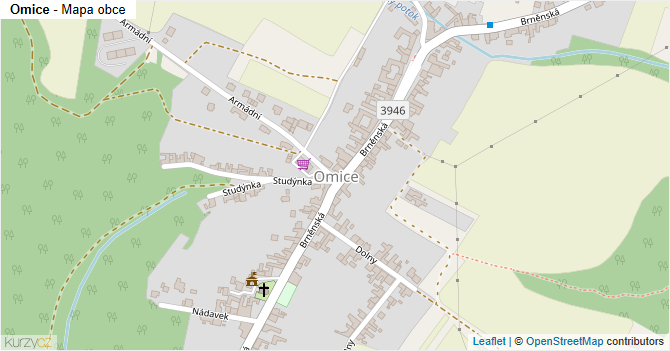Omice - mapa obce