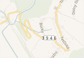 Borky v obci Omice - mapa ulice