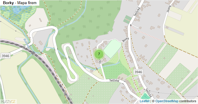 Borky - mapa firem