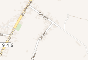Dolny v obci Omice - mapa ulice