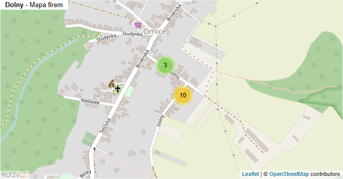 Dolny - mapa firem