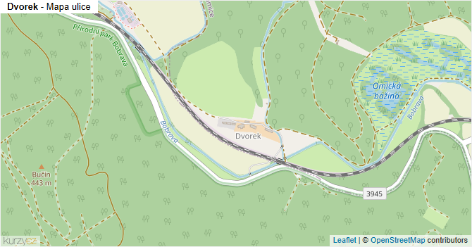 Dvorek - mapa ulice
