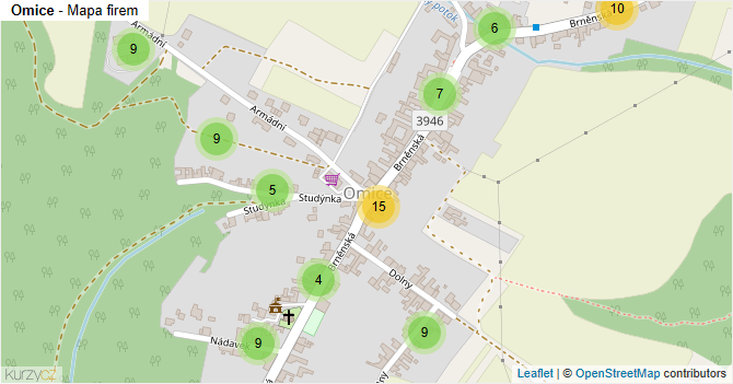 Omice - mapa firem