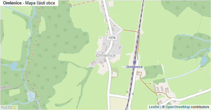 Omlenice - mapa části obce