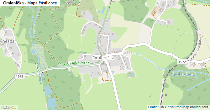 Omlenička - mapa části obce