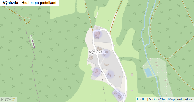 Výnězda - mapa podnikání