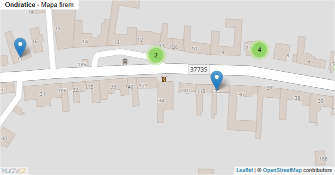 Ondratice - mapa firem