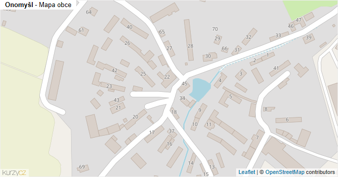 Onomyšl - mapa obce