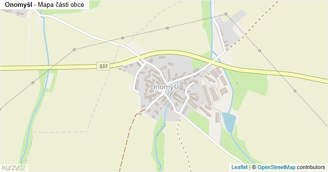 Onomyšl - mapa části obce