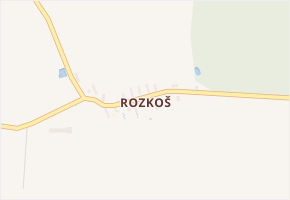 Rozkoš v obci Onomyšl - mapa části obce