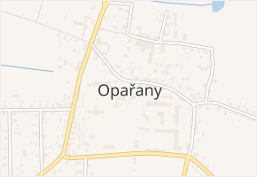 Opařany v obci Opařany - mapa části obce