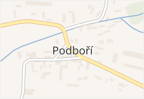 Podboří v obci Opařany - mapa části obce