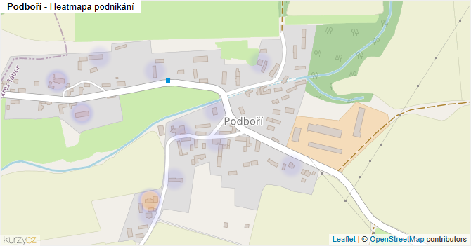 Podboří - mapa podnikání