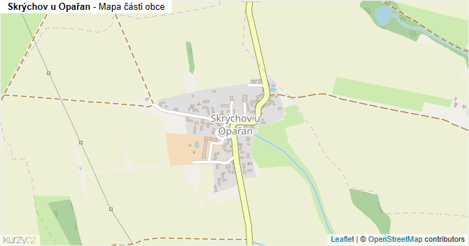 Skrýchov u Opařan - mapa části obce