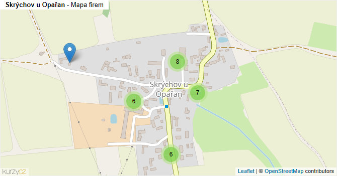 Skrýchov u Opařan - mapa firem