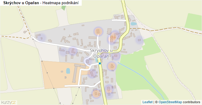 Skrýchov u Opařan - mapa podnikání