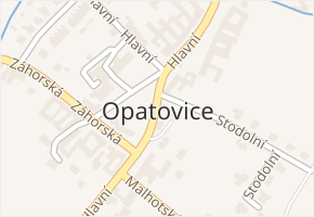 Opatovice v obci Opatovice - mapa části obce