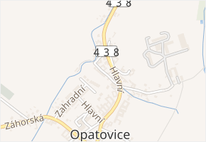 Pod hájem v obci Opatovice - mapa ulice