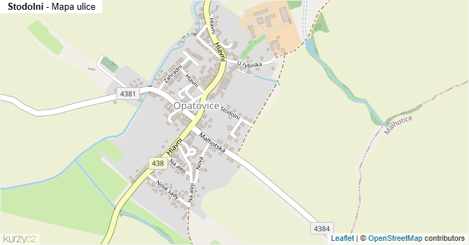 Stodolní - mapa ulice