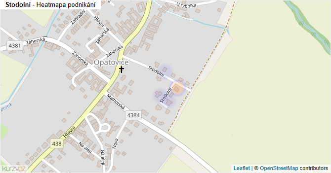Stodolní - mapa podnikání