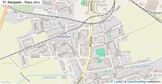 17. listopadu - mapa ulice