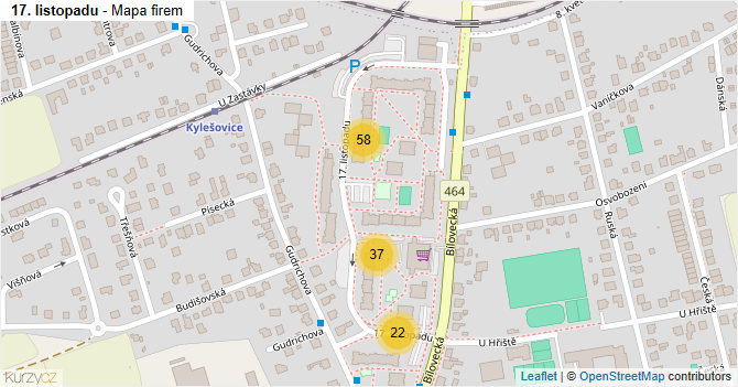 17. listopadu - mapa firem