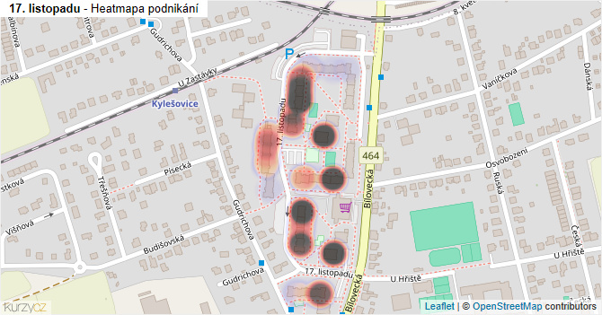 17. listopadu - mapa podnikání