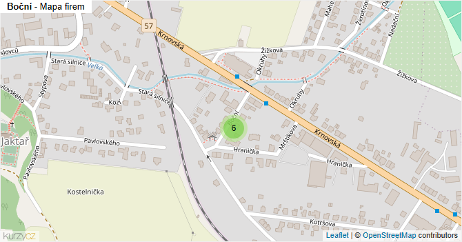 Boční - mapa firem
