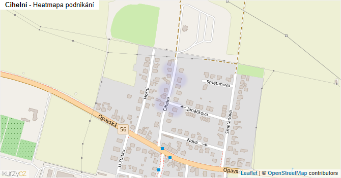 Cihelní - mapa podnikání