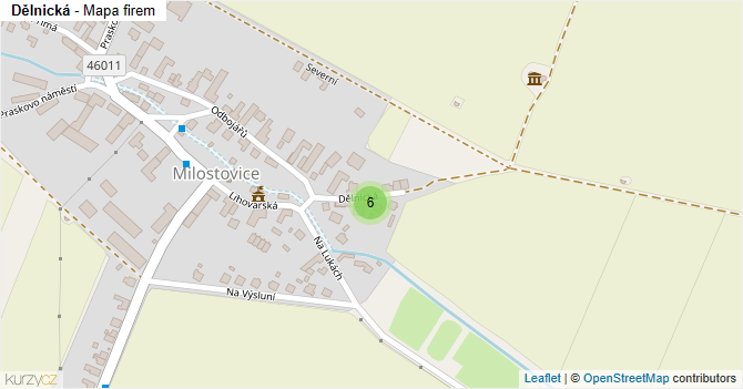 Dělnická - mapa firem