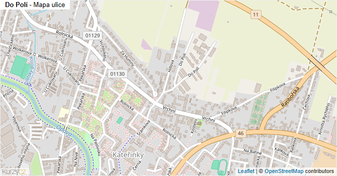 Do Polí - mapa ulice