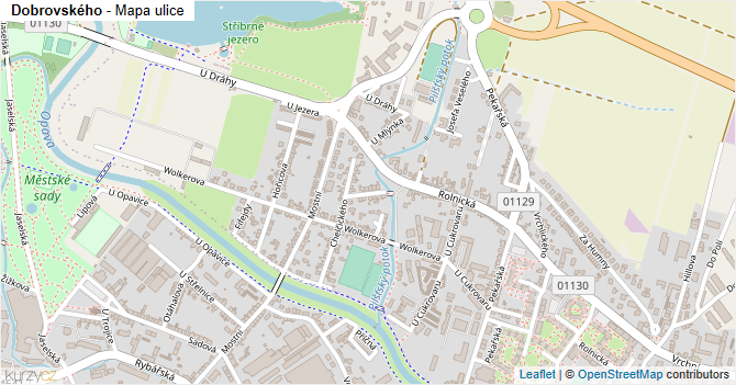 Dobrovského - mapa ulice