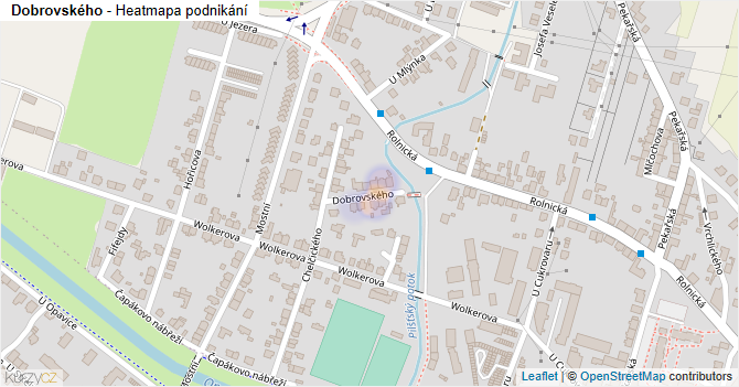 Dobrovského - mapa podnikání