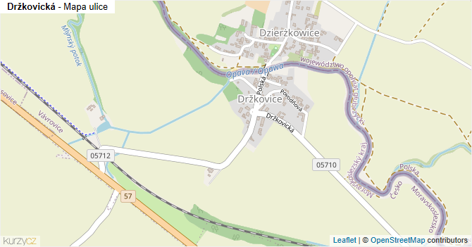 Držkovická - mapa ulice