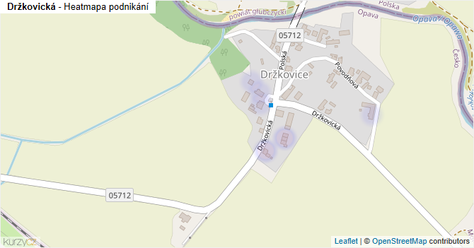 Držkovická - mapa podnikání