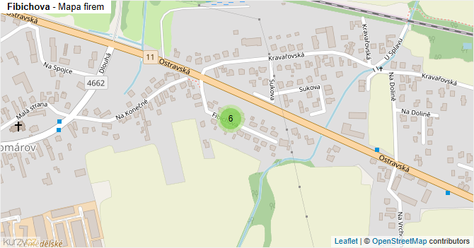 Fibichova - mapa firem