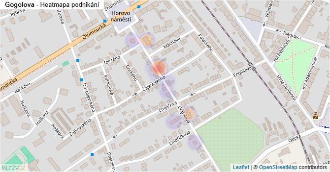 Gogolova - mapa podnikání