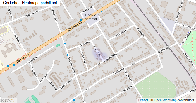 Gorkého - mapa podnikání