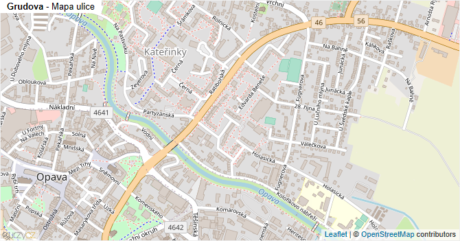 Grudova - mapa ulice