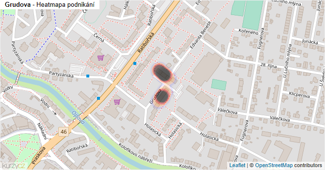 Grudova - mapa podnikání
