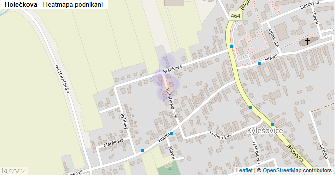 Holečkova - mapa podnikání