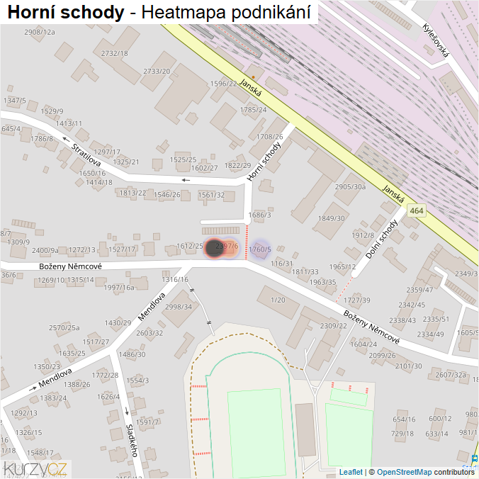 Mapa Horní schody - Firmy v ulici.