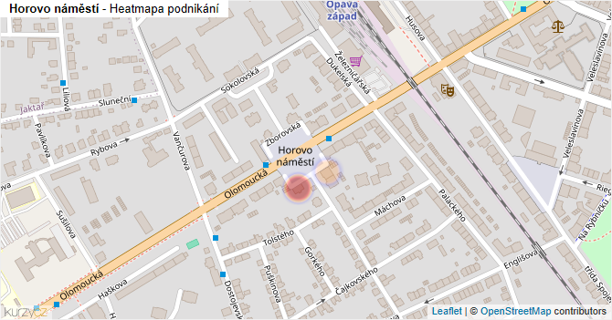 Horovo náměstí - mapa podnikání