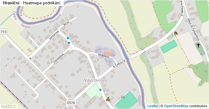 Hraniční - mapa podnikání