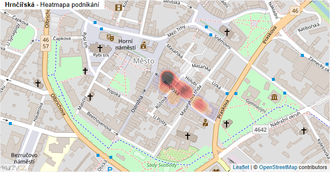 Hrnčířská - mapa podnikání