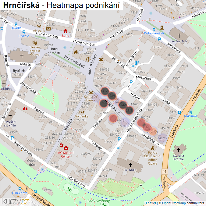 Mapa Hrnčířská - Firmy v ulici.