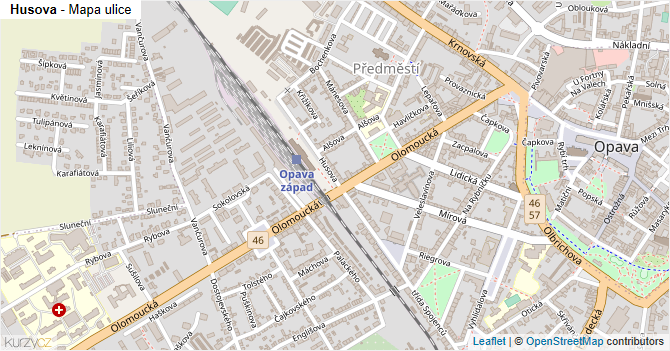 Husova - mapa ulice