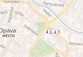 Janáčkovy sady v obci Opava - mapa ulice