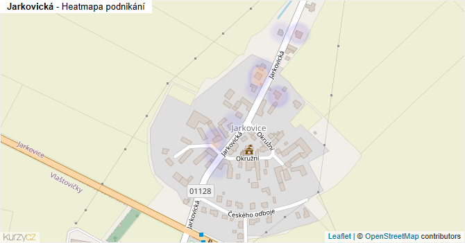 Jarkovická - mapa podnikání